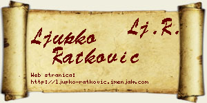 Ljupko Ratković vizit kartica